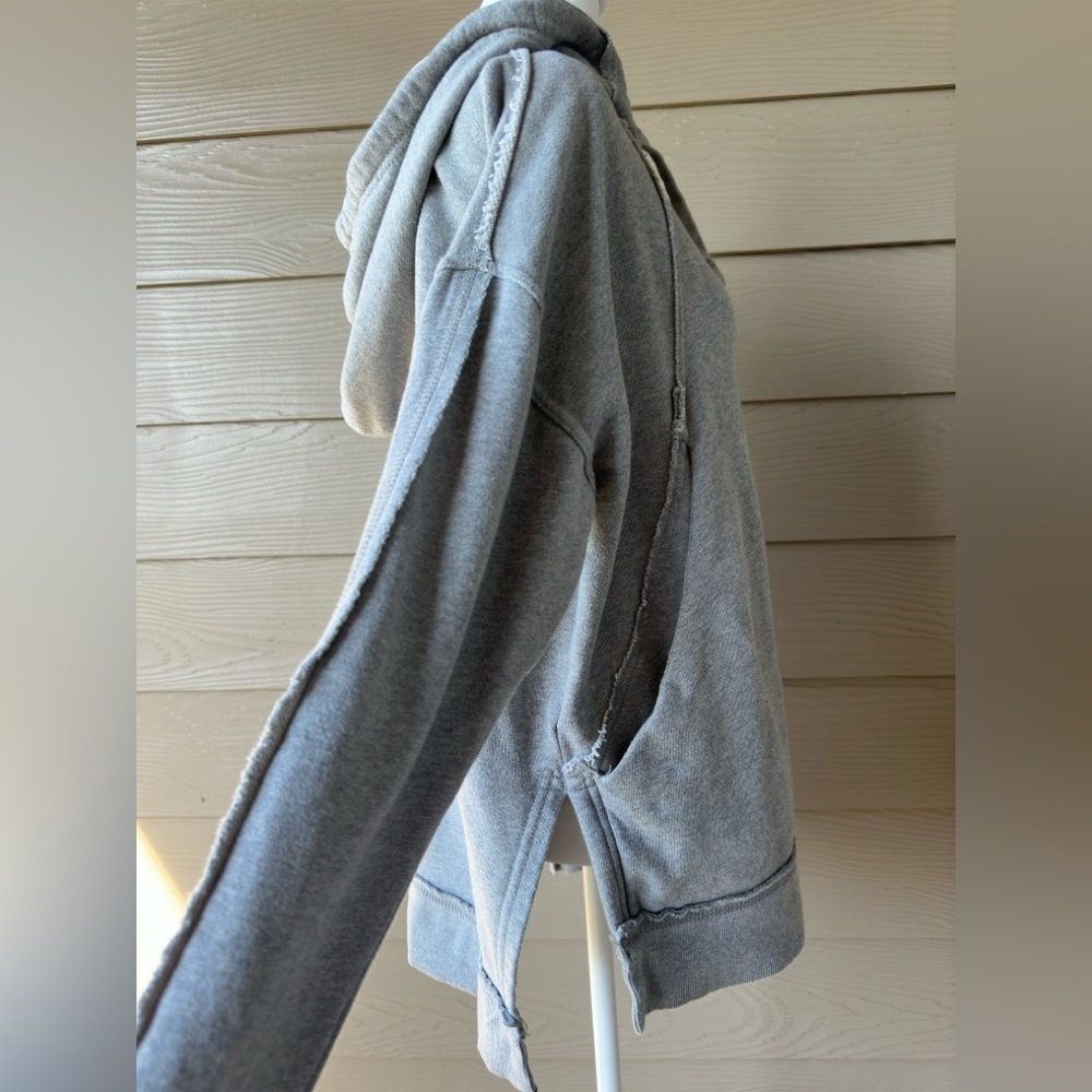 Free People Movement Only One Full Zip Hoodie Gray Large Pockets Women’s Size S - Picture 3 of 12